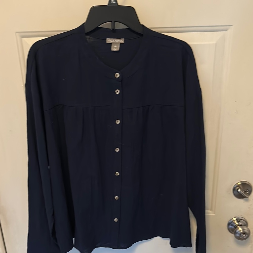 Coldwater Creek Blue Button Down Shirt